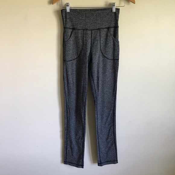 Lululemon Skinny Will Pants Textured Pique Grey Black Size 6 - Picture 2 of 9